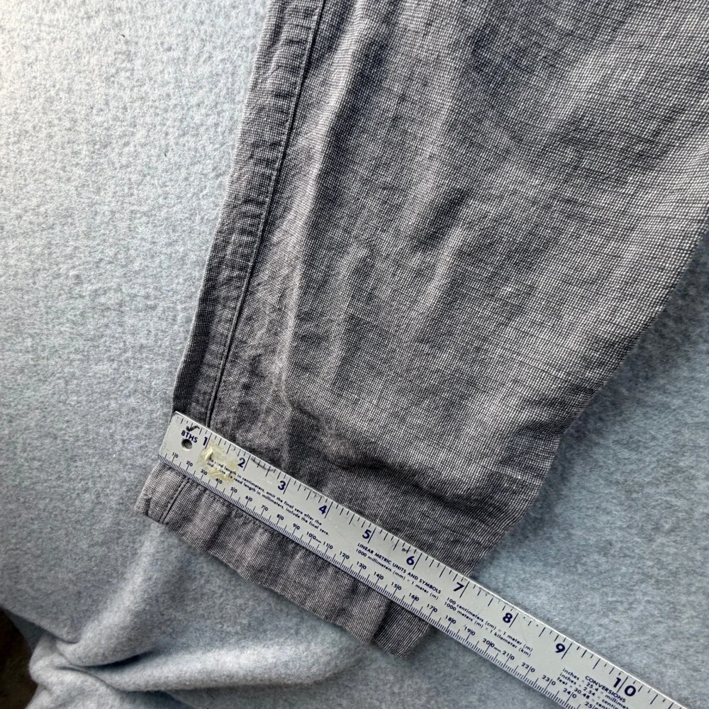 Banana Republic Aiden Fit Linen Cotton Blend Slim Pants Mens 31x32 Gray